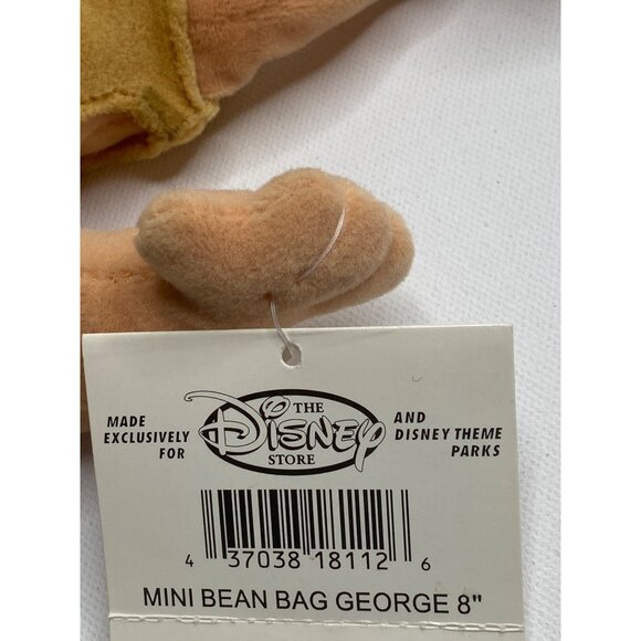 Disney Store Mini Bean Bag George Of The Jungle Plush 8" With Tag - Picture 6 of 6